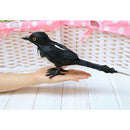 Realistic Magpie Bird Outdoor Garden Pond Ornament Sculpture Decoration