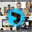 Webcam with Microphone Real Full HD USB Driver Free Web Camera for Windows10 8 7
