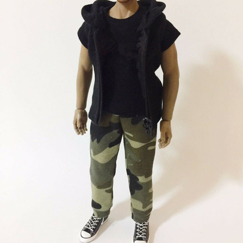 1/6 Scale Man Waistcoat for 12'' Hot Toys Phicen Kumik Action Figures Black