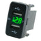 Car Charger Socket Dual Usb Port Charging Volt Display Adapter Fit for Toyo P2X3
