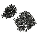 100 Sets Double Caps Studs Dome Rivets Leathercraft DIY Crafts 6x10mm Black