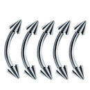 60Pcs Steel Eixed Nose Lip Eyebrow Tongue Belly Bar Ring Body Piercing JewelryME