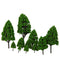 24x Light/Dark Green Poplar Trees 2.5-16cm Train Rainway Layout Park Scene