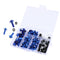 158 Pcs Motorcycle Metal Complete Fairing Bolt Kit Fastener Clips Screws -Blue