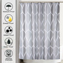 Shower Curtain Polyester Fabric Waterproof Machine Washable with 12 Hooks 7