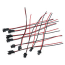 15cm 10Pcs long JST SM 2pins plug male to female wire connector BX