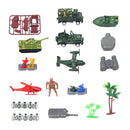 MagiDeal Set Of 17 Simulation Tank Aircraft Soldier Figures  Scene Decor