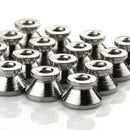 Guitar Bass Chrome Metal End Pin Strap Buttons Locks Cushion Screws (16Pcs)
