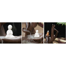 1X(Ceramic Backflow Incense Burner Tathagata Buddha Incense Cones Stick Hol
