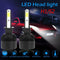 2x S2 Series COB LED Car Headlight Bulbs 8000lm Auto LED Bulbs Black (H1)