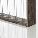 Test Tube Glass Vase Hydroponic Vase Wooden Frame Tabletop Vase Stand 5 Tube