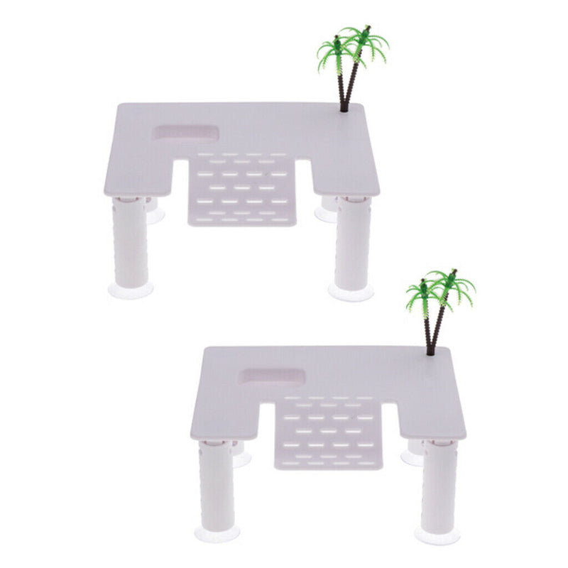 Pack of 2, Aquarium Fish Tank Reptile Turtle Tortoise Basking Platform Dock