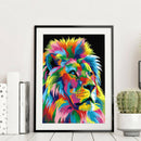 Painting By Numbers Kit DIY Color Lion Hand Painted Canvas Oil Art Picture A
