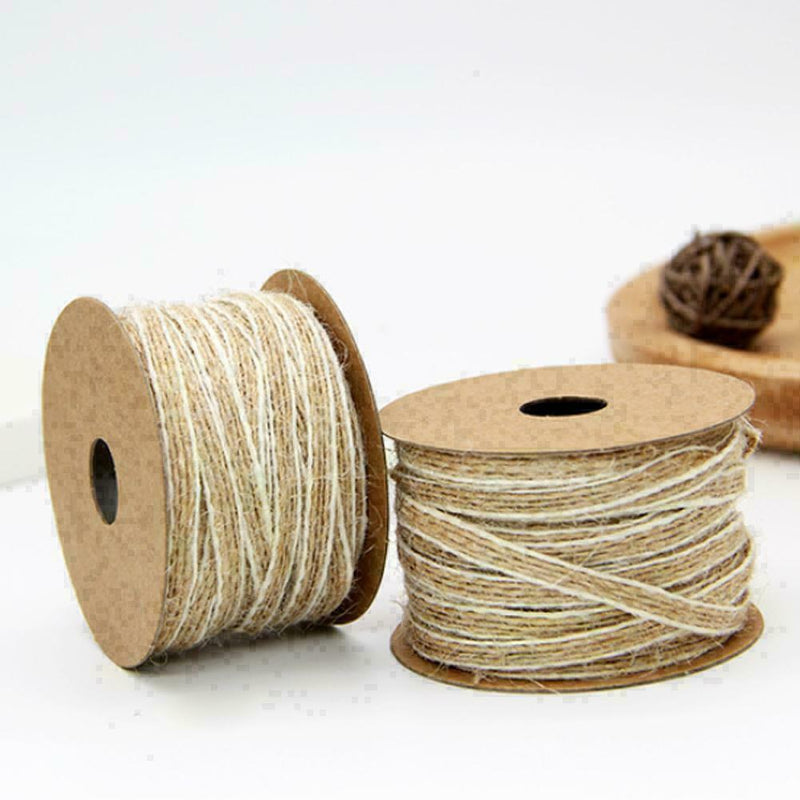 1 Roll Natural Jute Burlap Ribbon Lace Trims Tape Wedding Decor New X0V0 G6 R2M1