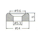 4 Pieces Guitar Neck Ferrule Receptacle Socket With Screw Electric Guitar Bass