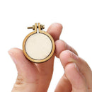 10 X Mini Embroidery Hoop Ring Wooden Cross Stitch Frame For Hand Craft DIY USA