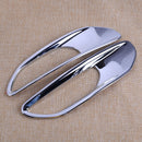 Chrome Front Head Running Light Cover Trim Bezel Fit For Jeep Renegade 15-18