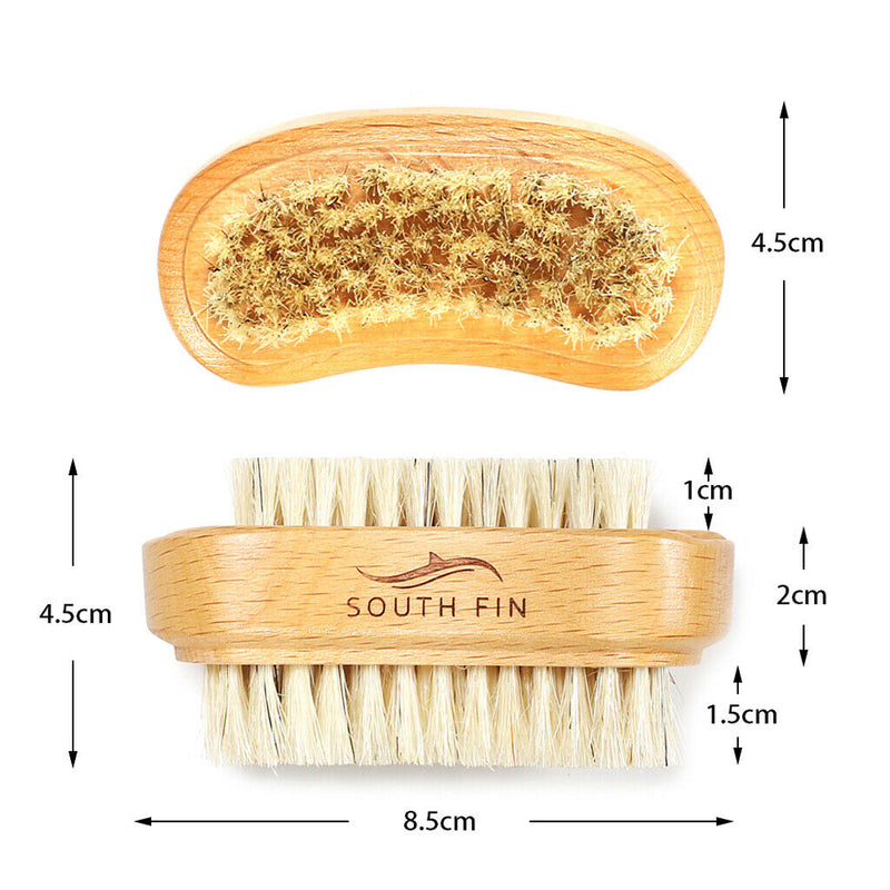 Wood Finger Nail Brush Scrub Scrubbing Cleaning Nailbrush Scrubber