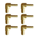 6x Male 90 Degree Elbow Hose Straight Barb Pipe Working Connector Access
