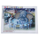 5D DIY diamond painting bath bubble elephant embroidery cross stitch home d Q2S3