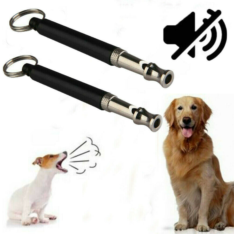 Dog Training WHISTLE UltraSonic Obedience Stop Barking Pet Sound Pitch Black 1pc