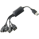 4 Port High-Speed Flexible USB 2.0 Hub Splitter Cable Adapter PC Laptop Notebook