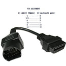 17 Pin to 16 Pin Cable OBDII OBD2 Cable Diagnostic Adapter Connector For Mazda