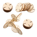 50pcs/set Windmill Pattern DIY Wooden Easter Hanging Pendant Home Decor Ornament