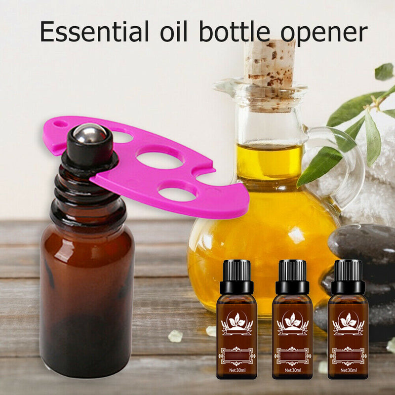 Plastic Essential Oil Opener Refillable Bottles Roller Ball Cap Remover (B) A