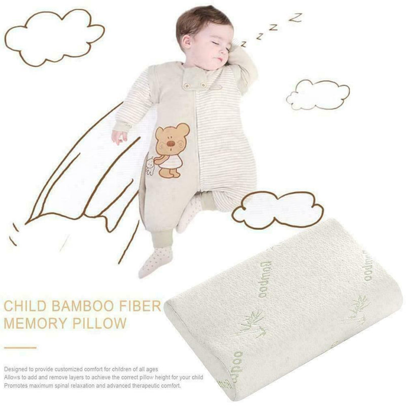 Home Bed Pillow Head Neck Support Bamboo Contour Memory Foam Pillows A6S6