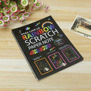 Magic Color Rainbow Scratch Paper Note Book DIY Scraping Educational Tool T O9P5
