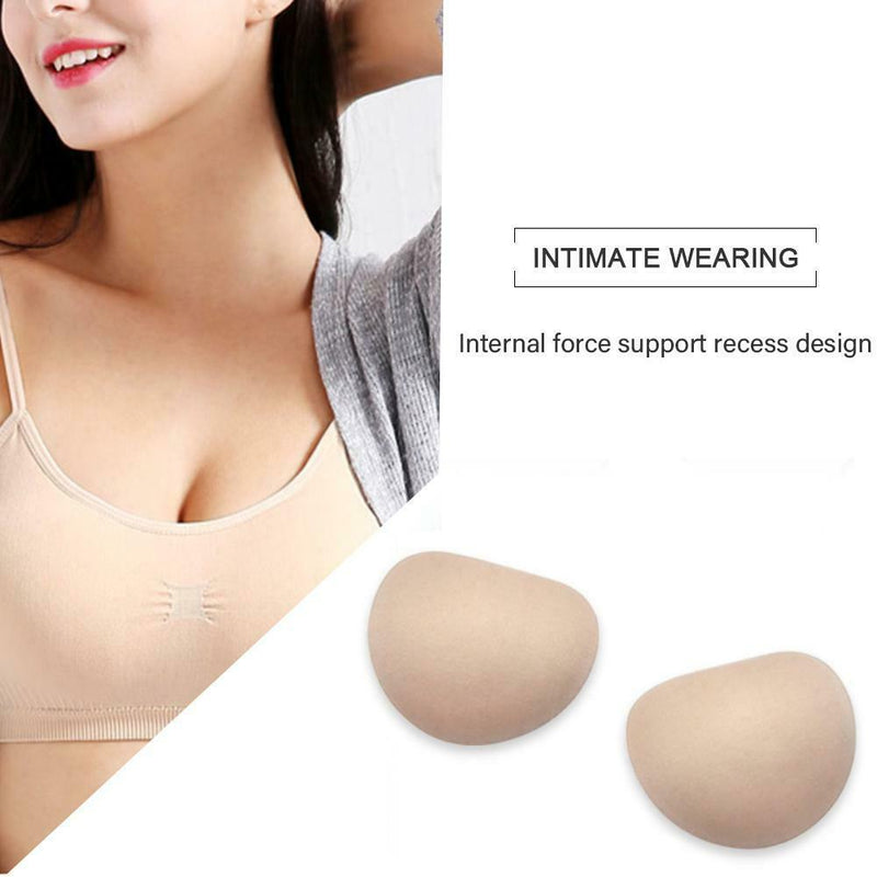 1 Pair Women Sponge Chest Pad Swimsuit Pads Peach Heart Bra Pad Chest Cup