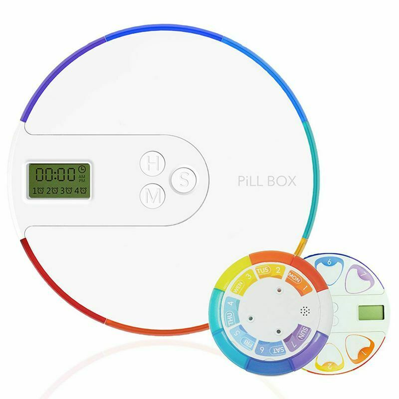 7 Day Pill Box Alarm-DIY Digital Small Pocket Pill Organizer Timer,Travel P I8M1