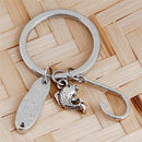 Father's Day Gift Keychain Hook Fish Love You Dad Keyring Key Chain Ring\Jewelry