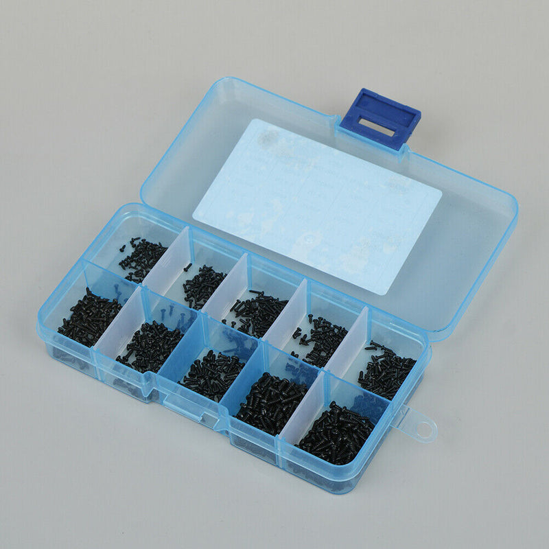 1000Pcs/set M1 M1.2 M1.4 M1.7 mix PA head micro screws round head3 Pz