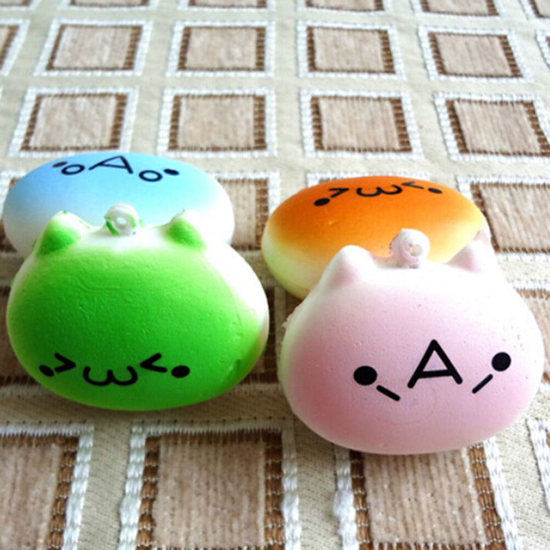 Mini 4cm Cat Bun Cellphone Straps Kids Soft BreadBDoy liau OS