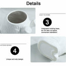 Elephant Toilet Brush,Bathroom Soft Bristled Toilet Brush Detachable Elepha