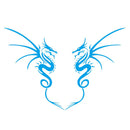 1 Pair Car Hood Stickers Dragon Totem Vinyl Decals Graphics Auto Styling