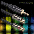3.5mm Male to 2RCA Female Headphone Splitter Audio Cable Adapter Converter Cord