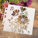 Flowers Coffee Stencils Cake Baking Templates DIY Scrapbooking Craft Decor