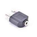 3.5mm  Female Jack To 2 Dual RCA Male Y Splitter Audio Adapter ConverterB Ew