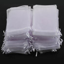 100pcs Pouch Sachet Pouch Bag Organza White 15x10cm wedding party dragee bo
