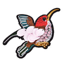 Sequined Bird Patch for Clothes Sewing on Rhinestone BeadedAppliqueforJackets JR