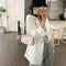 Daisy Handbag Women PU Leather Elegant Shoulder Underarm Totes Bag (Purple) A