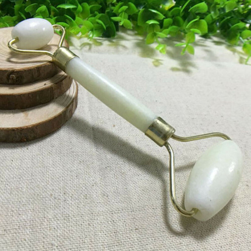 Facial Massage Roller Double Heads Jade Stone Nature Face Lift Sliming Tool A