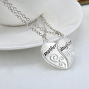 Fashion Love Heart Pendant Necklace Chain Sweet Mother and Daughter 2pcs Chain