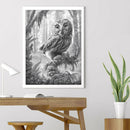 5D DIY Full Drill Diamond Painting Owl Cross Stitch Mosaic Kit Home Decor