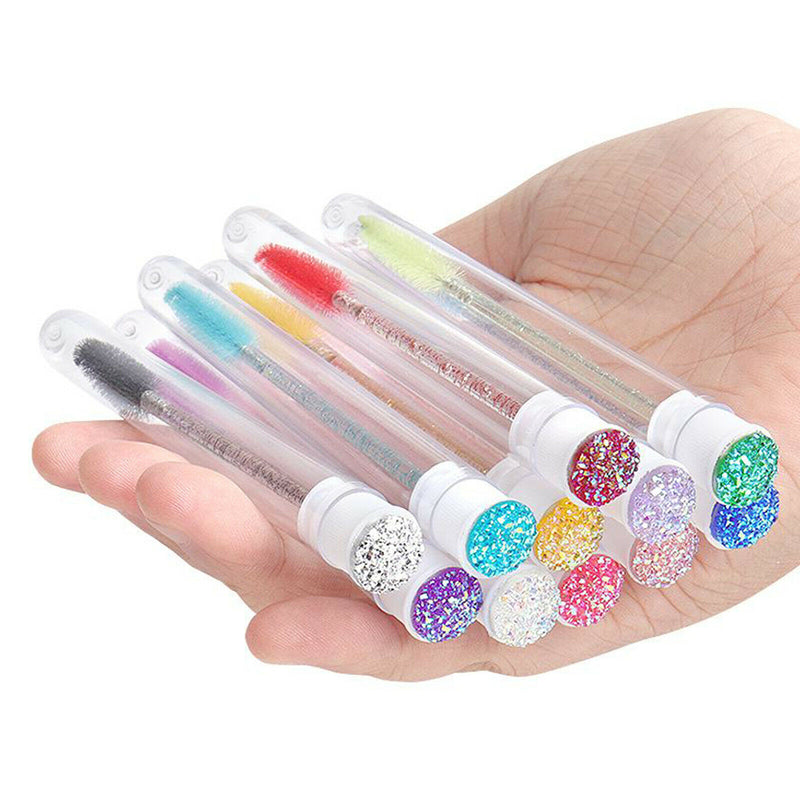 5x Disposable Mascara Brushes Spoolies Makeup with Empty Dust-proof Tube