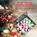 12pcs Christmas Tree Decor Ball Pendants Baubles Printed New Year Home (A) A