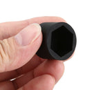 20pcs 19mm Car Silicone Wheel Lug Nut Bolt Cover Tyre Screw Cap Black